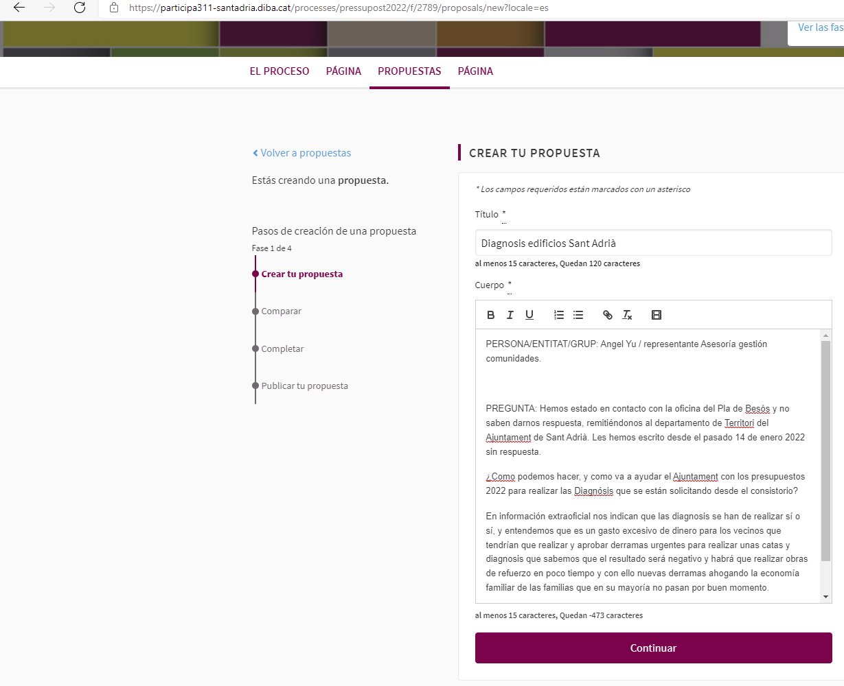 Imagen para los medios: Diagnosis edificios Sant Adrià